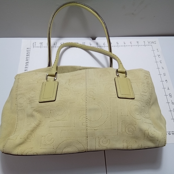 Liz Claiborne green purse with pink lining - Picture 2 of 10